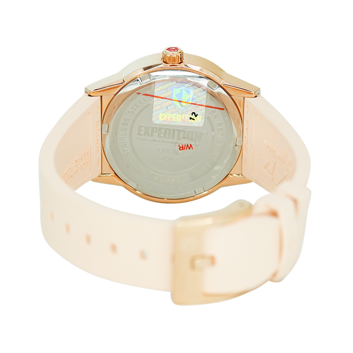 Jam Tangan Expedition E 6818 BFRRGLN Women Rose Gold Dial Rubber Strap