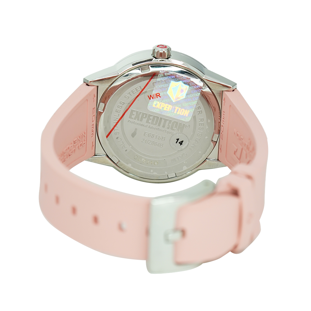 Jam Tangan Expedition E 6818 BFRSSPN Women Pink Dial Pink Rubber Strap