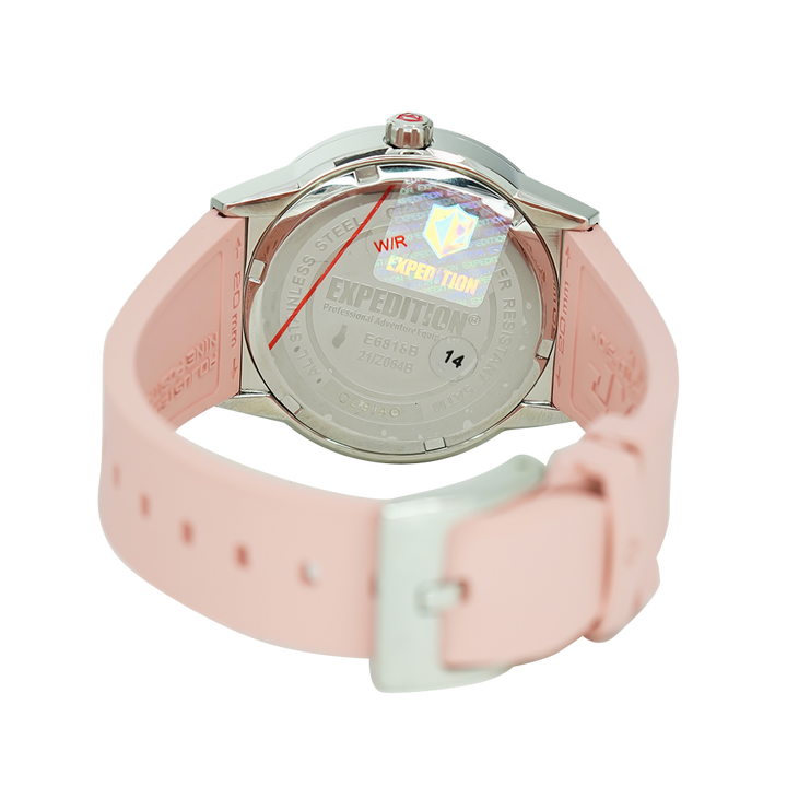 Jam Tangan Expedition E 6818 BFRSSPN Women Pink Dial Pink Rubber Strap