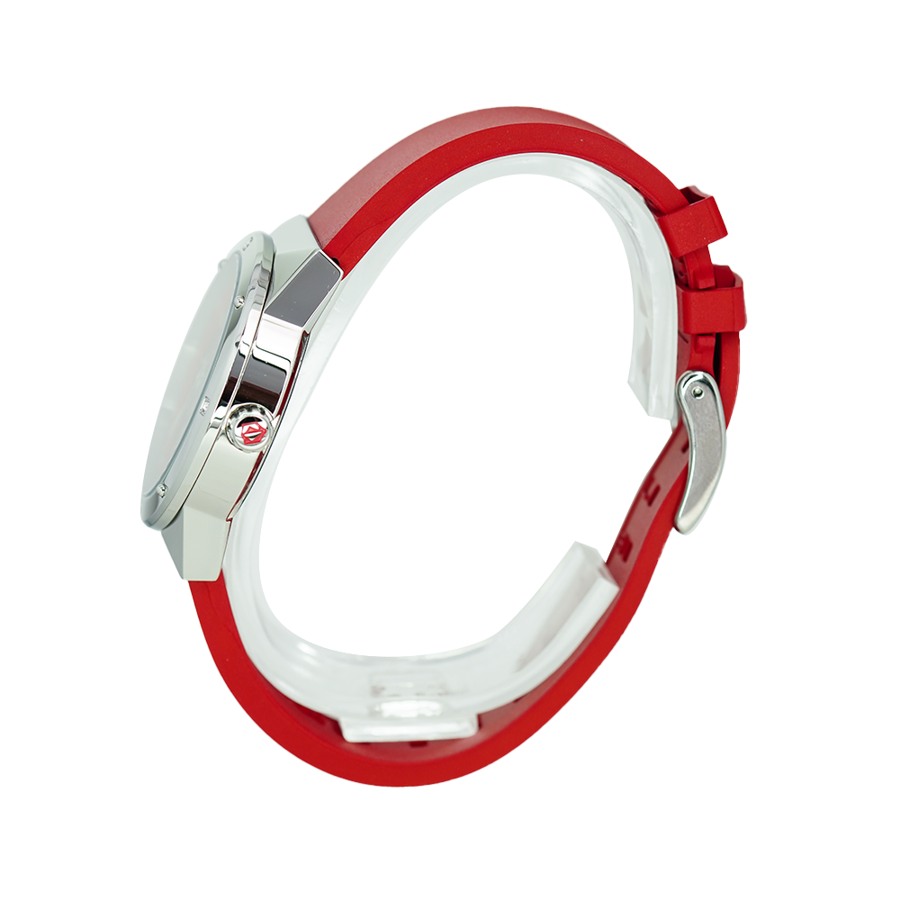Jam Tangan Expedition E 6818 BFRSSRE Women Red Dial Red Rubber Strap