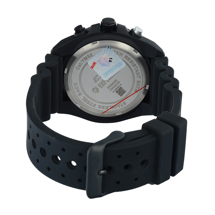 Jam Tangan S Expedition E 6869 MCRIPBABU Men Black Dial Black Rubber Strap