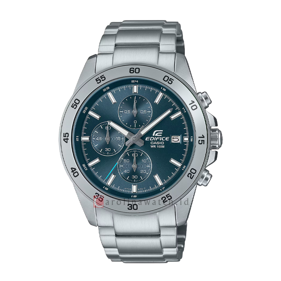Jam Tangan Casio Edifice Standard Chronograph EFR-526D-2A Men Blue Dial Stainless Steel Band