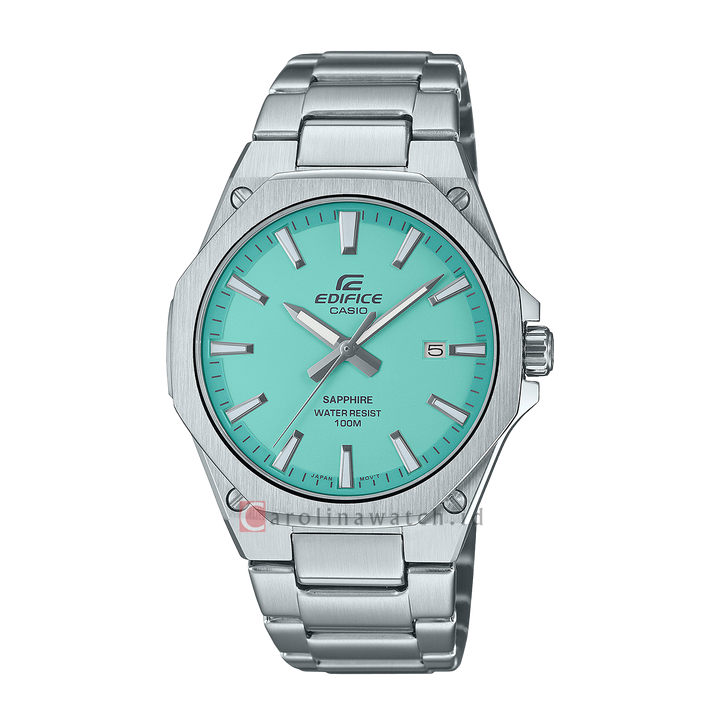 Jam Tangan Casio Edifice EFR-S108D-2B Men Tosca Green Dial Stainless Steel Band