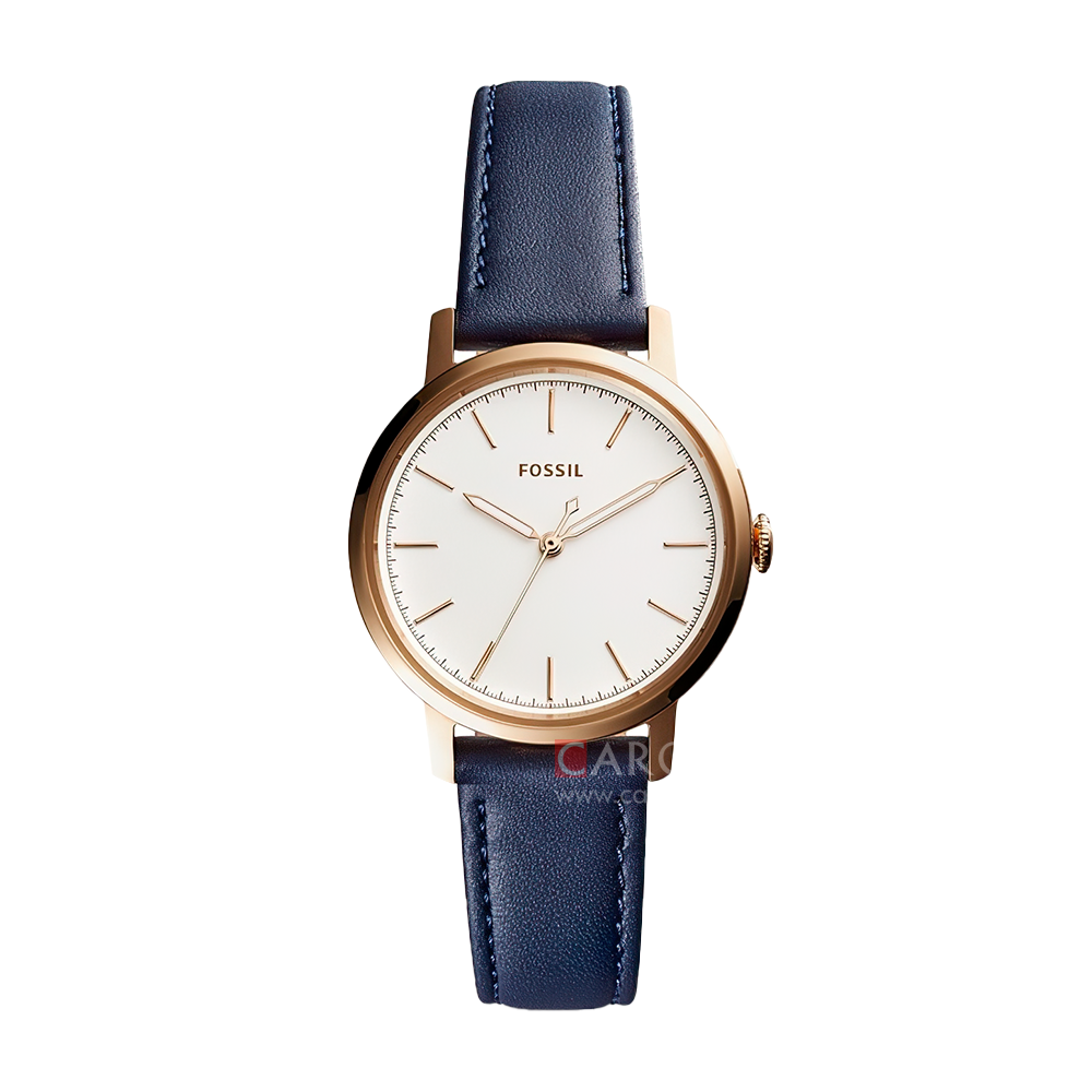 Jam Tangan Fossil Neely ES4338 Women White Dial Blue Leather Strap