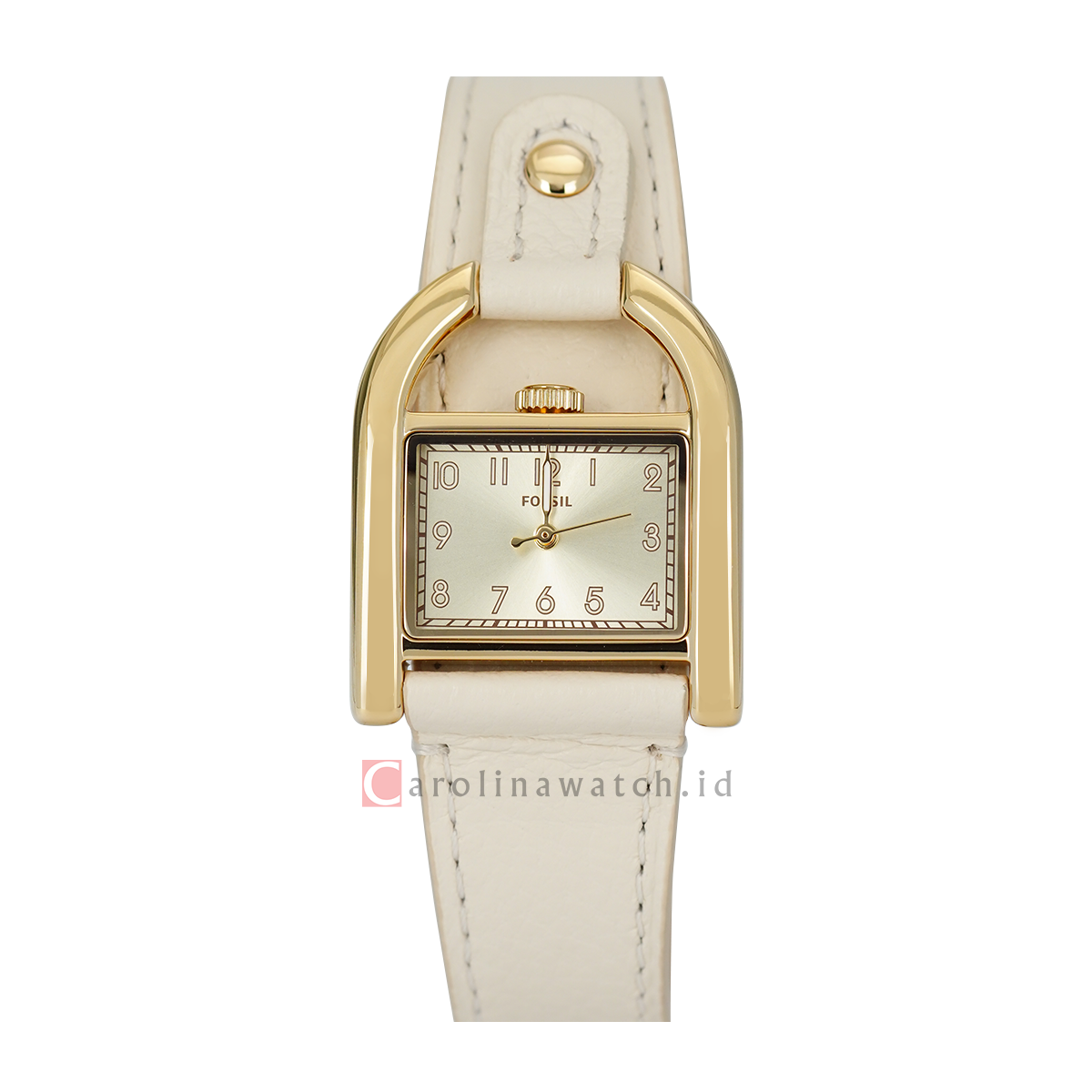 Jam Tangan Fossil Harwell ES5280 Women Light Gold Dial Nude White
