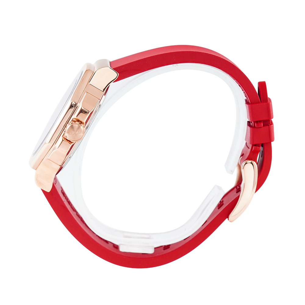 Jam Tangan Expedition EXP EX 6816 BFRRGRE Women Red Dial Red Rubber Strap