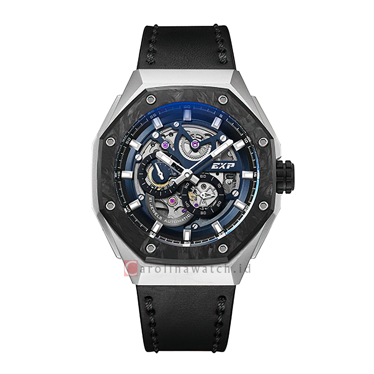 Jam Tangan Expedition EXP EX 6818 MALTEPBU Men Blue Dial Black Leather jam-tangan-expedition-exp-ex-6818-maltepbu-men-blue-dial-black-leather
