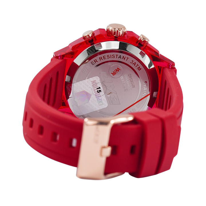 Jam Tangan Expedition EXP EX 6831 MHRRGRE Men Red Digital-Analog Dial Red Rubber Strap