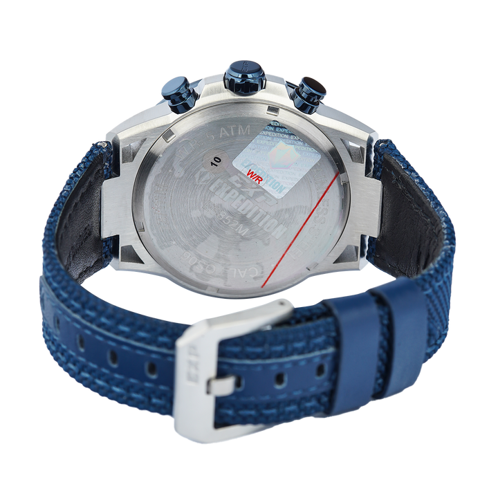 Jam Tangan Expedition EX 6852 MCNTUBU Men Blue Dial Blue Nylon Strap