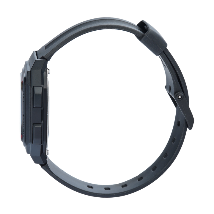 Jam Tangan Casio General F-201WA-1A Unisex Digital Dial Black Resin Band