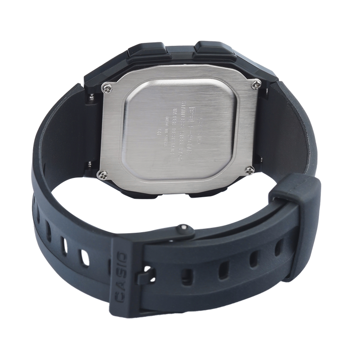 Jam Tangan Casio General F-201WA-1A Unisex Digital Dial Black Resin Band