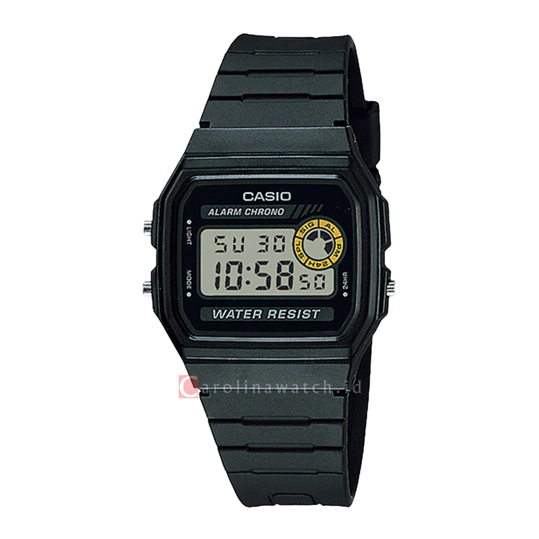 Jam Tangan Casio F-94WA-8D Unisex Digital Dial Black Resin Band