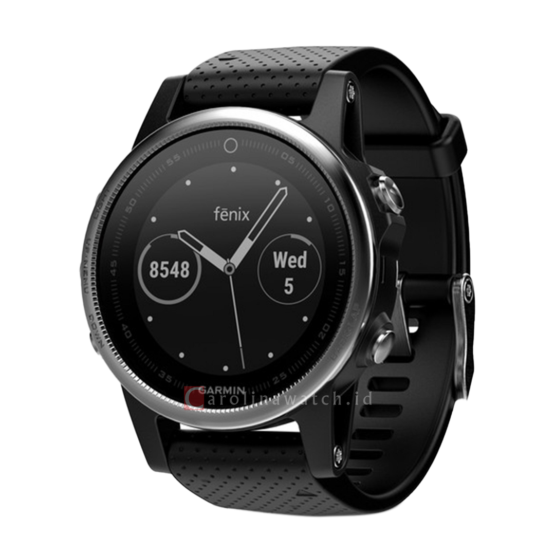 Jam Tangan Garmin FENIX 5S CAMERA Unisex Black Shappire on a Black Band
