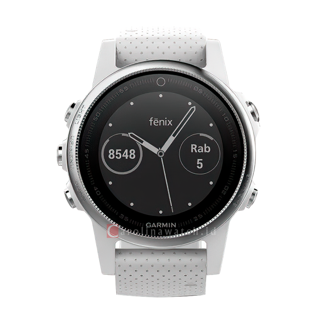 Jam Tangan Garmin FENIX 5S ROSEGOLD TONE SAPPHIRE WITH WHITE BAND Unisex White with Carrara White Band