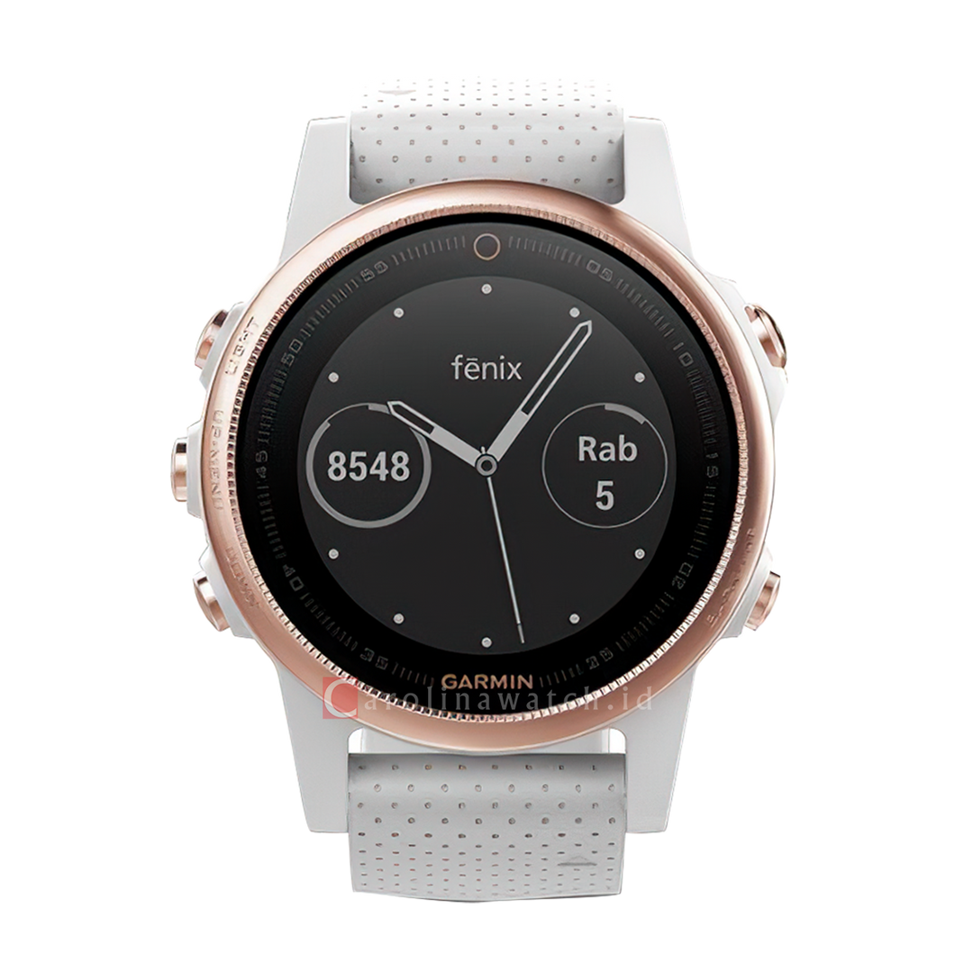 Jam Tangan Garmin FENIX 5S ROSEGOLD Unisex Rose Gold Tone Shappire on a Carrara Band