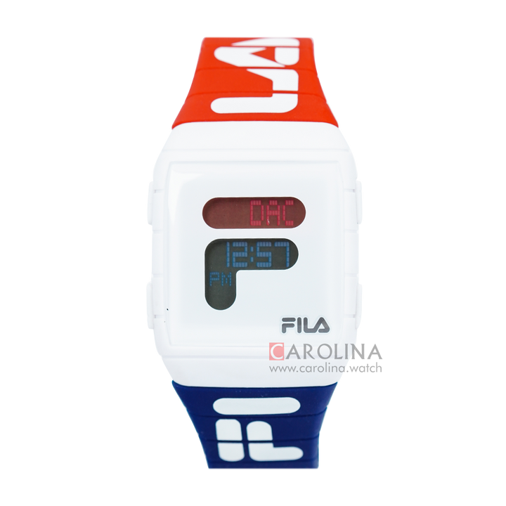 Jam Tangan FILA FL38105-005 Unisex Digital Dial Red Blue Rubber Strap