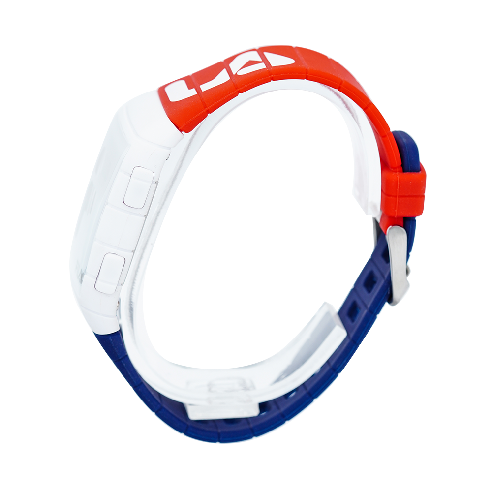 Jam Tangan FILA FL38105-005 Unisex Digital Dial Red Blue Rubber Strap