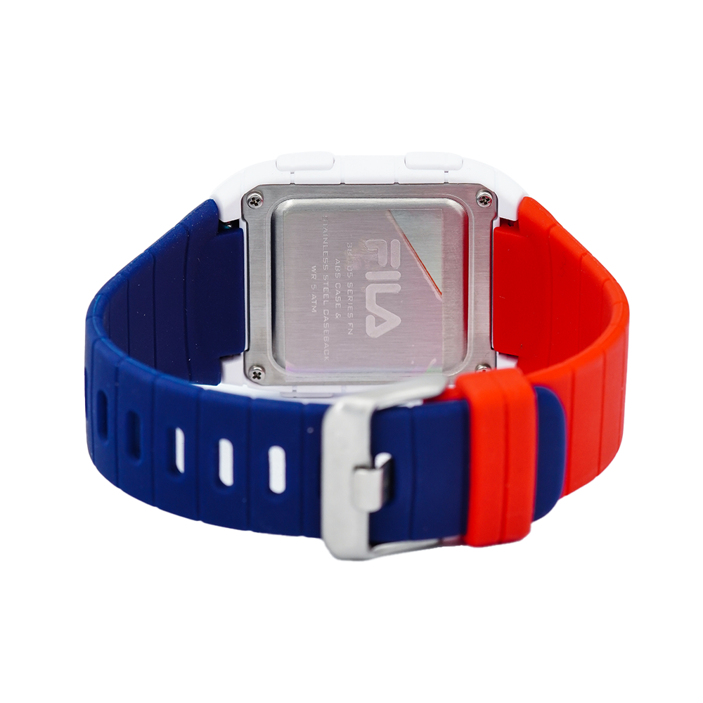 Jam Tangan FILA FL38105-005 Unisex Digital Dial Red Blue Rubber Strap