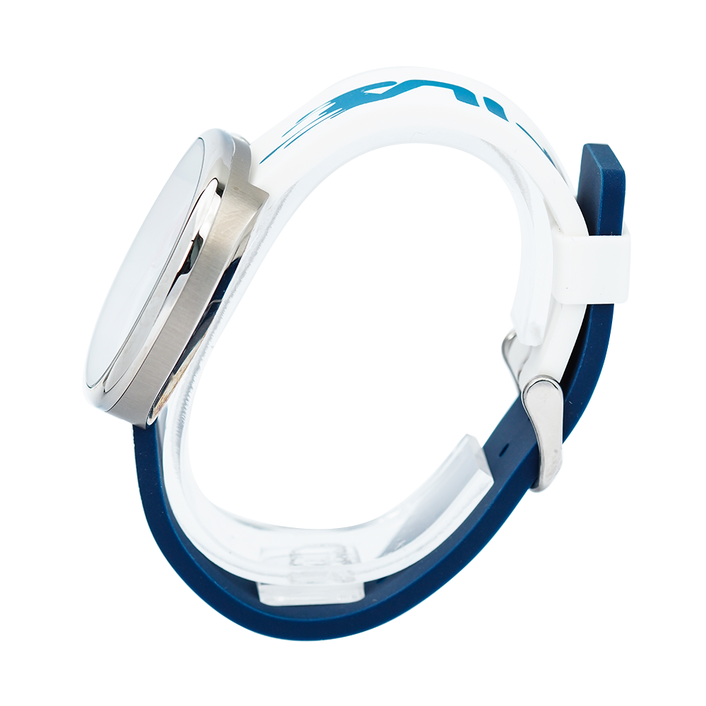 Jam Tangan FILA FL38162-302 Unisex White Dial White Blue Rubber Strap