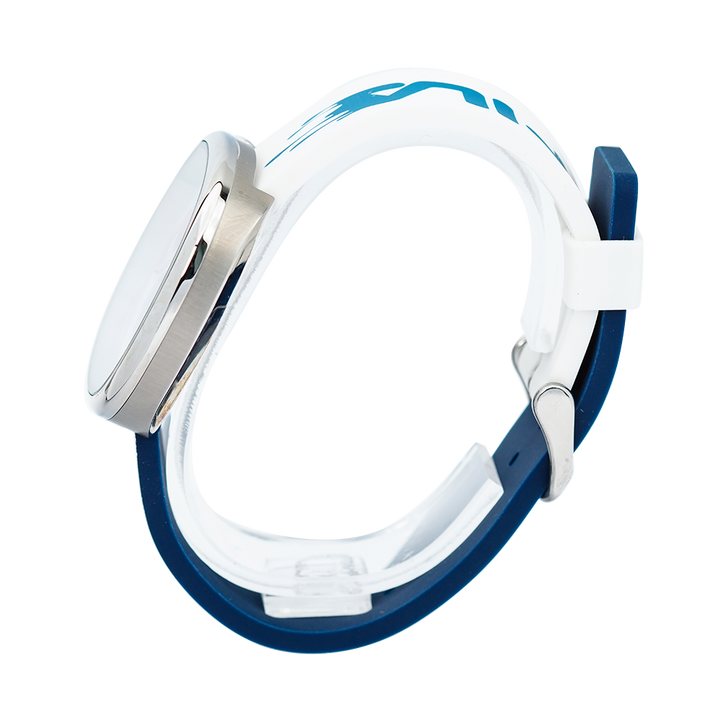 Jam Tangan FILA FL38162-302 Unisex White Dial White Blue Rubber Strap