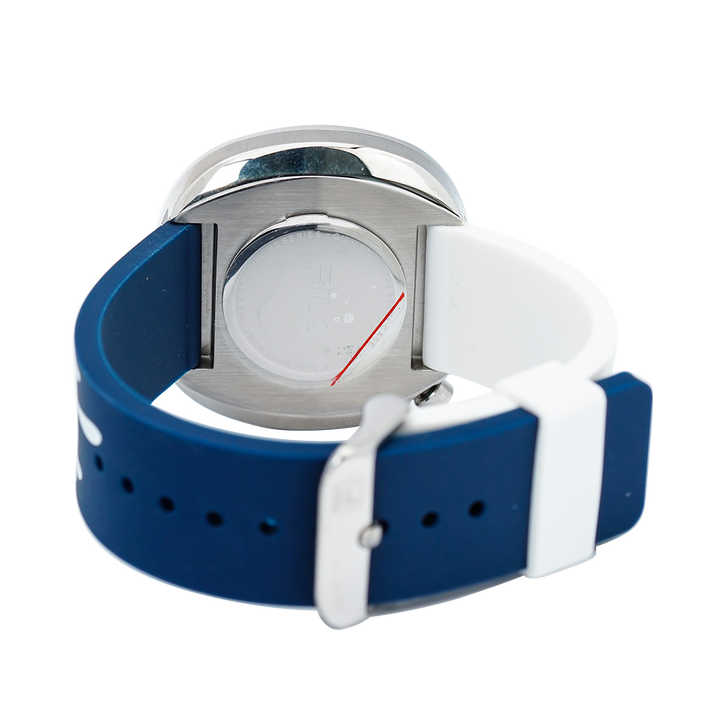 Jam Tangan FILA FL38162-302 Unisex White Dial White Blue Rubber Strap