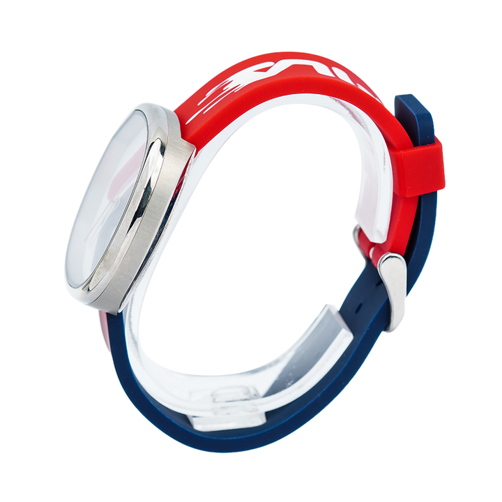 Jam Tangan FILA FL38162-303 Unisex White Dial Red Blue Rubber Strap