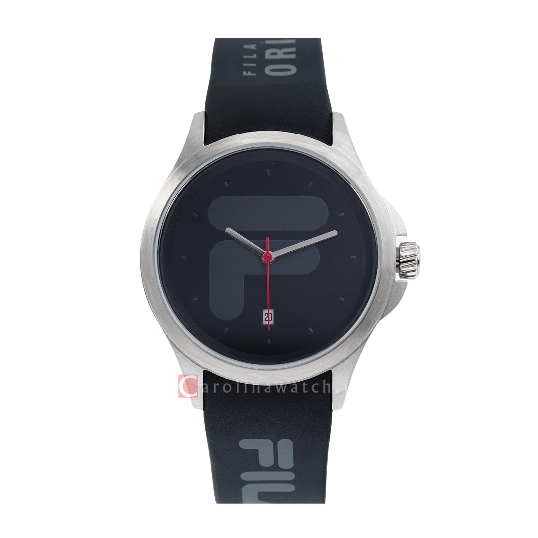 Jam Tangan FILA FL38181-001 Unisex Black Dial Black Rubber Strap
