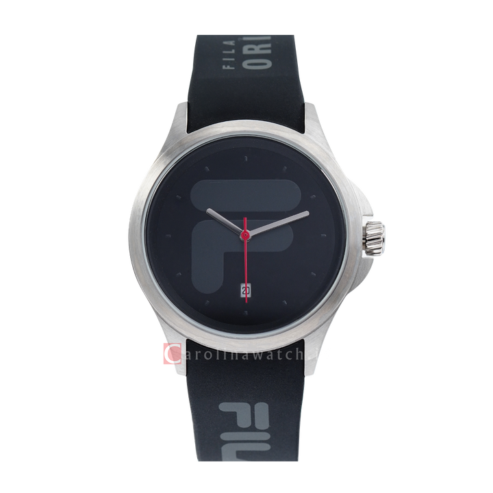 Jam Tangan FILA FL38181-001 Unisex Black Dial Black Rubber Strap