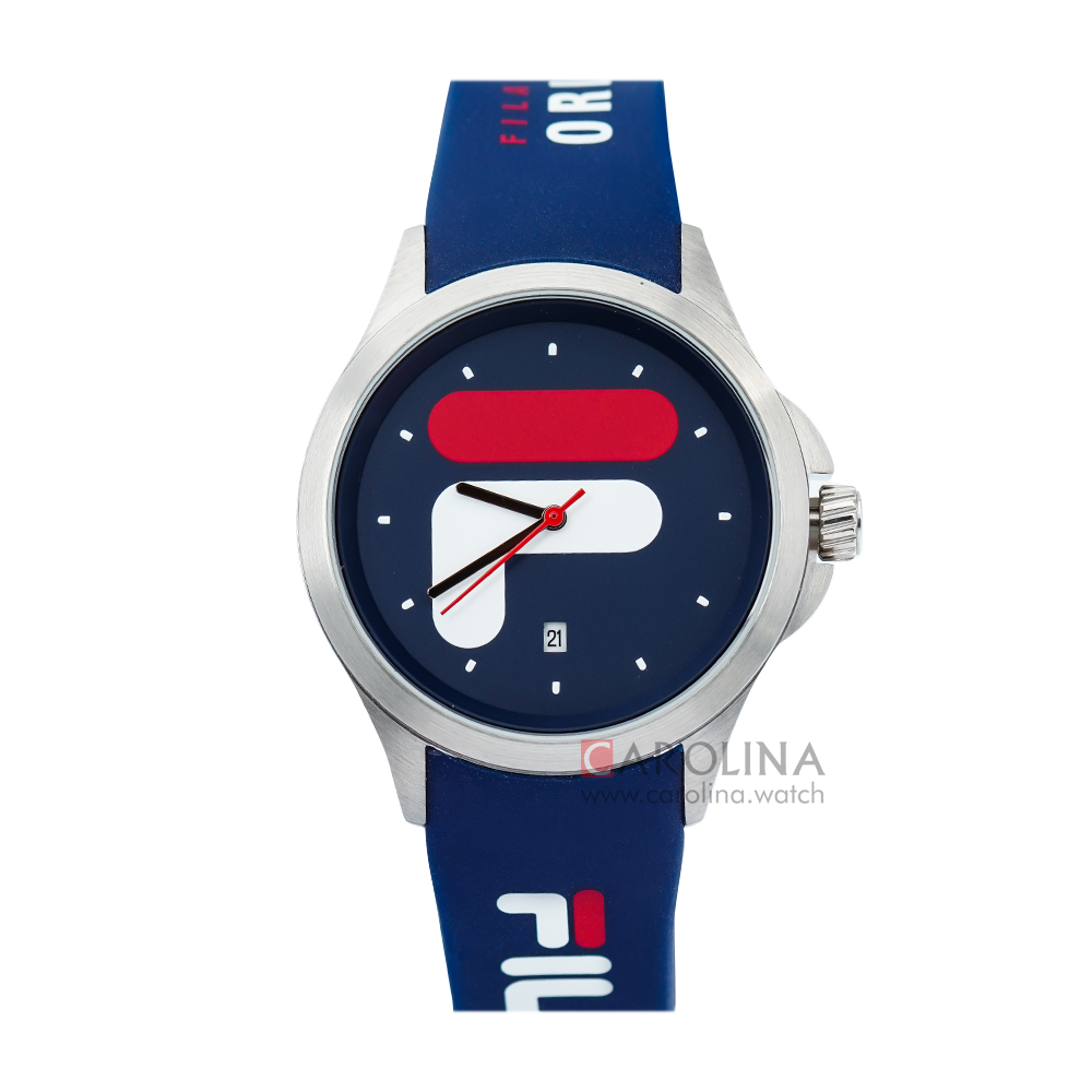 Jam Tangan FILA FL38181-002 Unisex Blue Dial Blue Rubber Strap