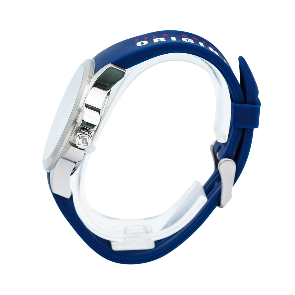 Jam Tangan FILA FL38181-002 Unisex Blue Dial Blue Rubber Strap