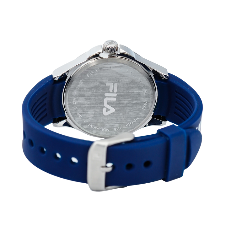 Jam Tangan FILA FL38181-002 Unisex Blue Dial Blue Rubber Strap