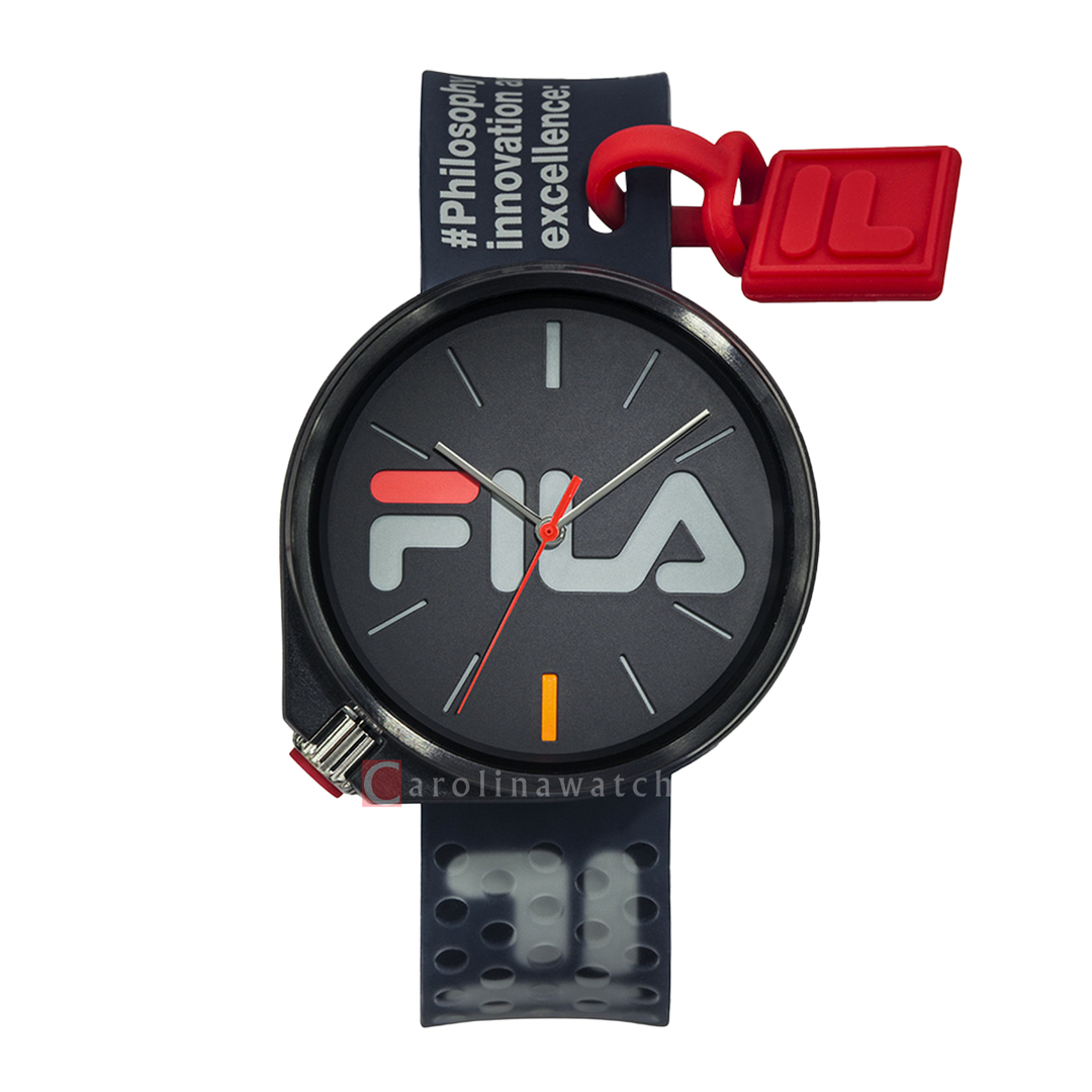 Jam Tangan FILA FL38199-002 Women Black Dial Black Rubber Strap