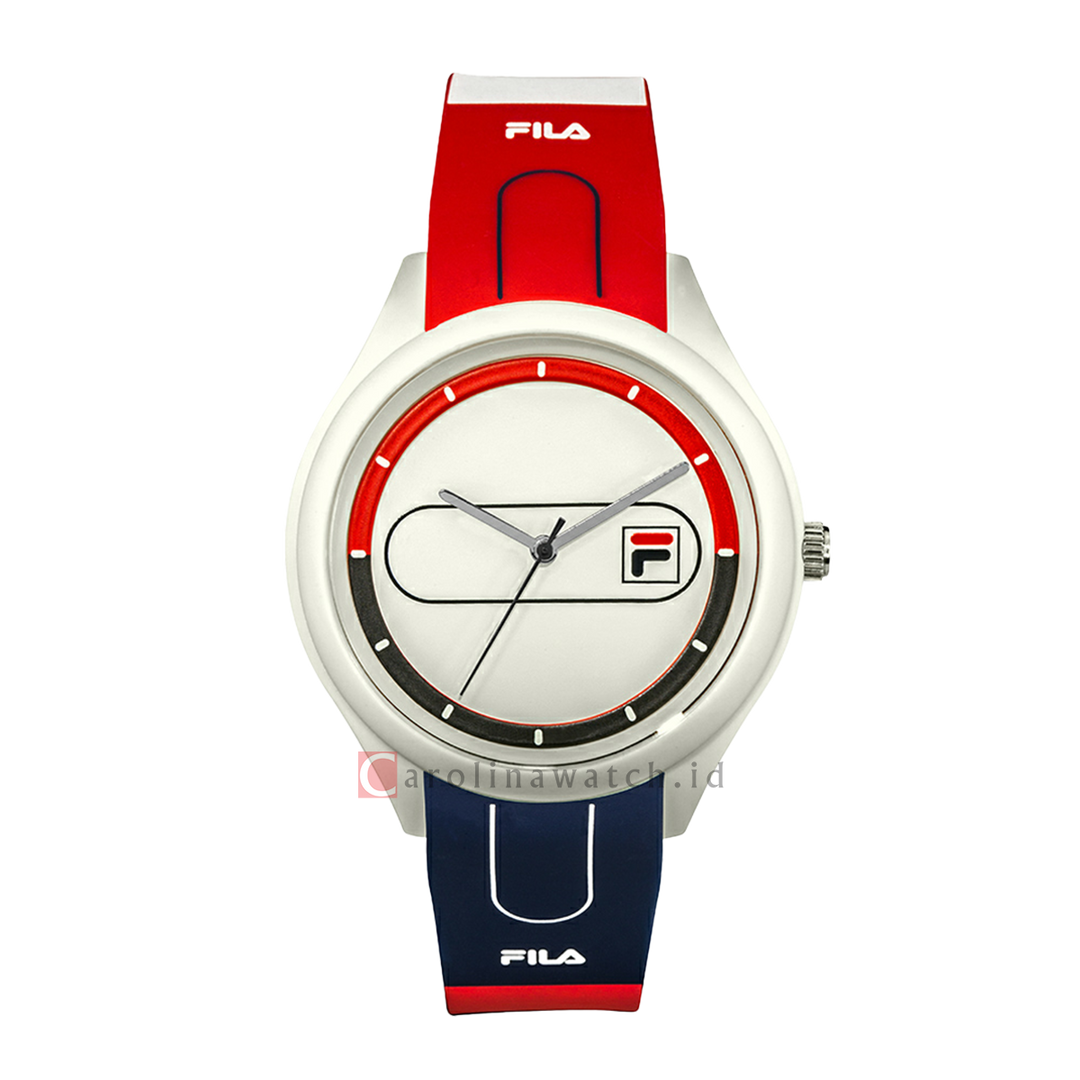 Jam Tangan FILA FL38321-001 White Dial Dual Tone Rubber Strap