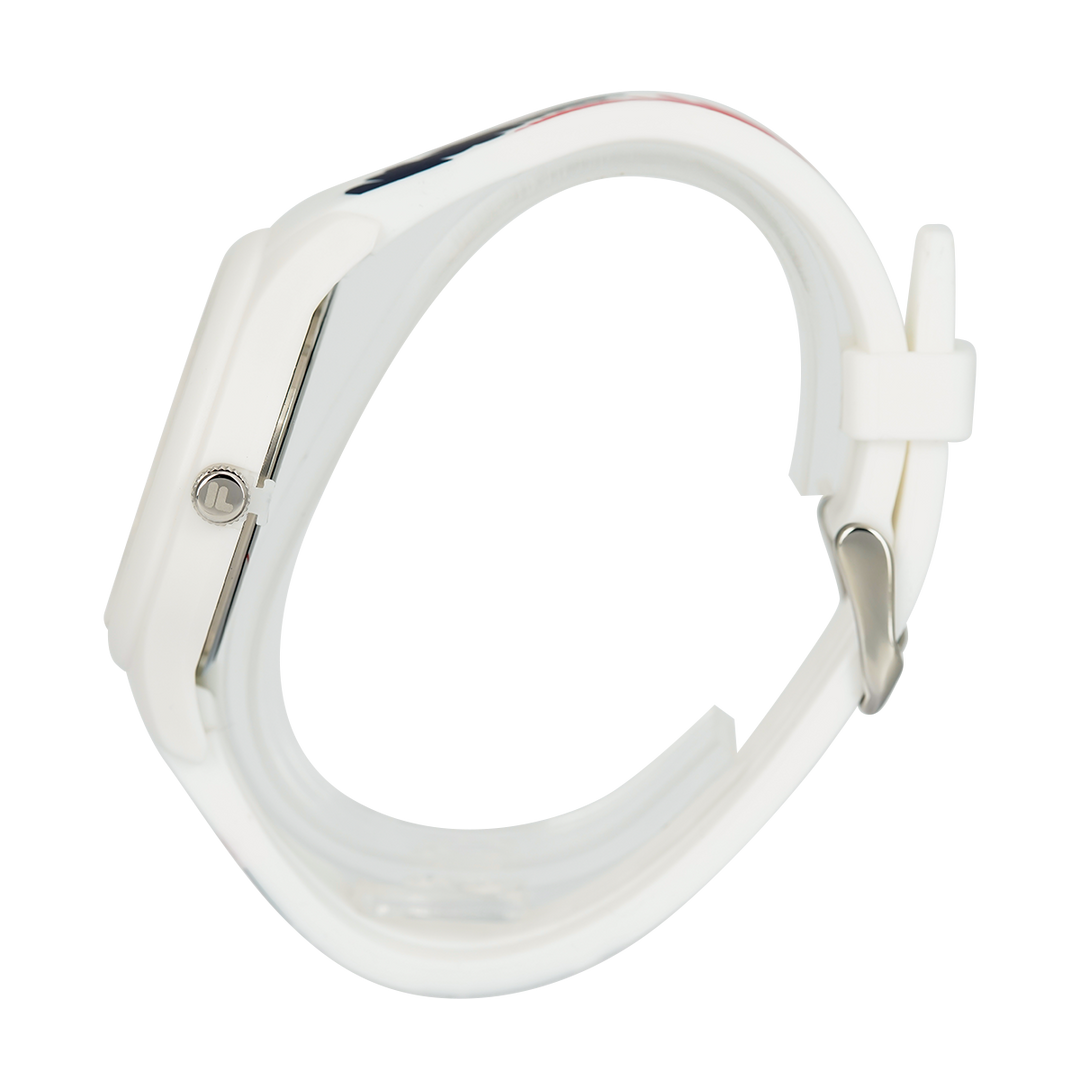 Jam Tangan FILA Italia Biella FL38321-301 Unisex White Dial White Rubber Strap