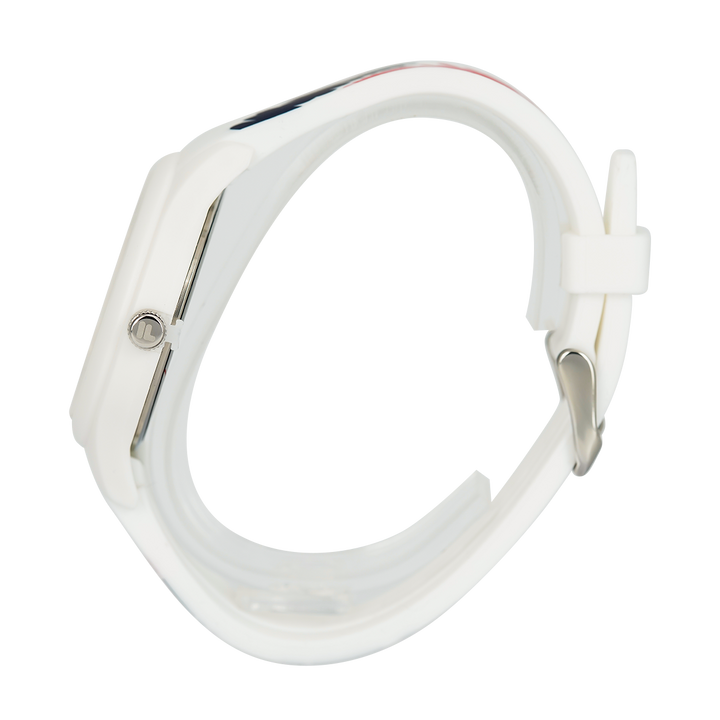 Jam Tangan FILA Italia Biella FL38321-301 Unisex White Dial White Rubber Strap