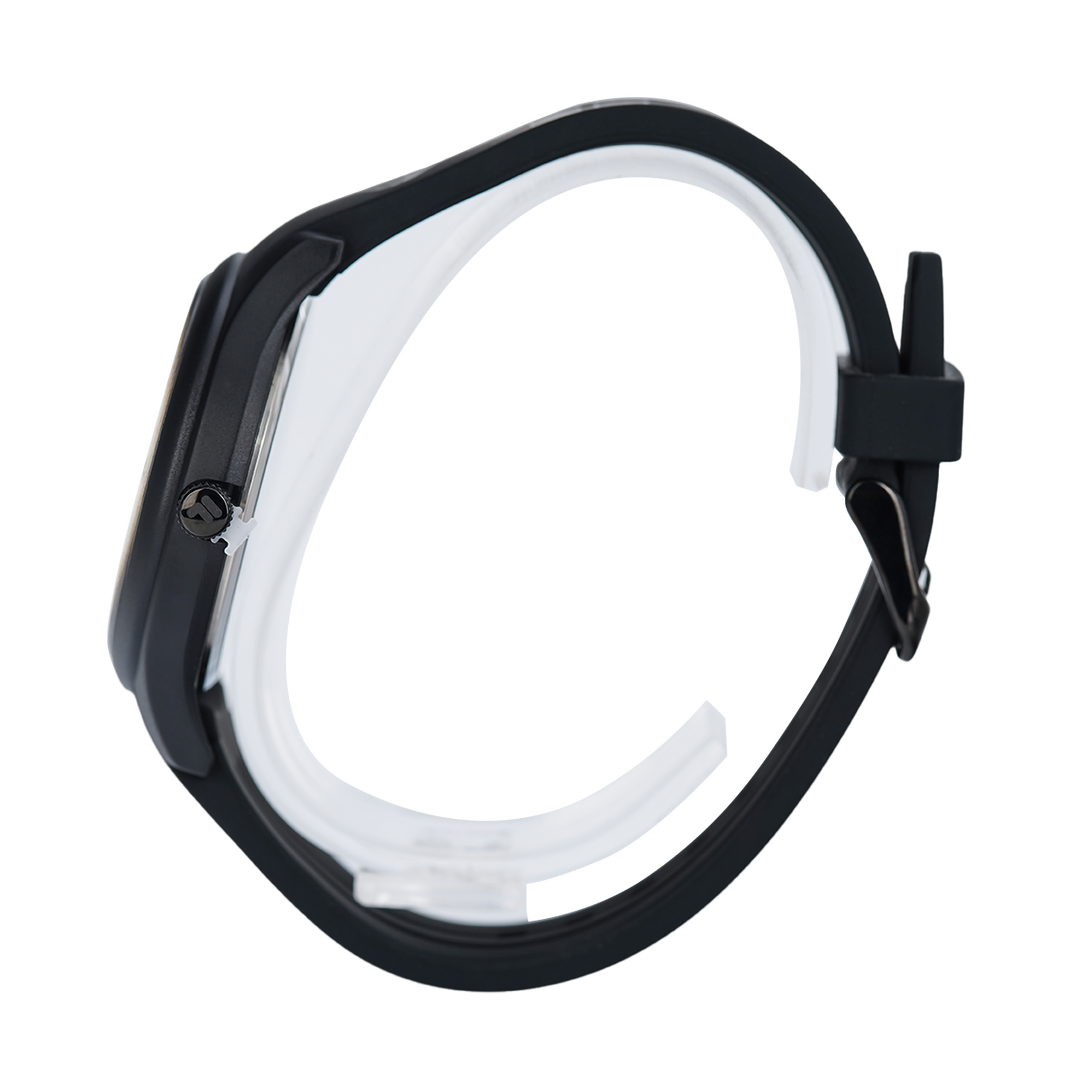 Jam Tangan FILA Italia Biella FL38321-302 Unisex Black Dial Black Rubber Strap