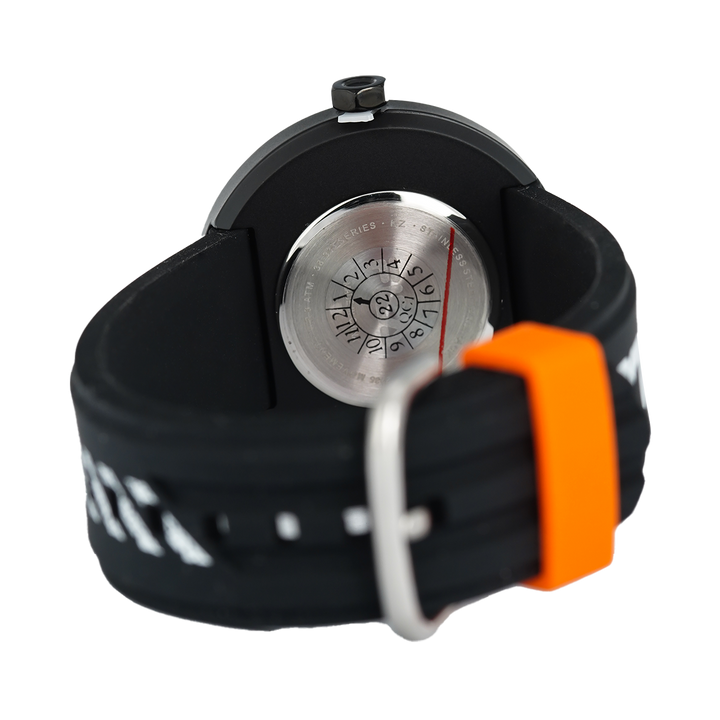 Jam Tangan FILA Italia Biella FL38338-105 Unisex Container Black Dial Black Rubber Strap