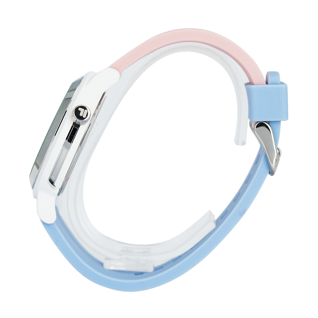 Jam Tangan FILA Italia Biella FL38341-006 Unisex My-Turn White Dial Dual Color Rubber Strap