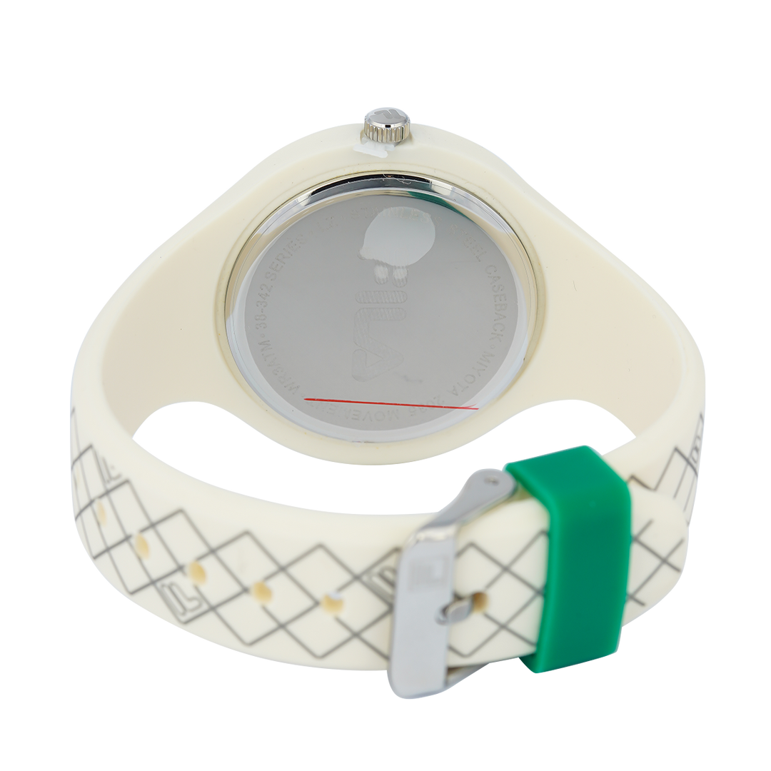Jam Tangan FILA FL38342-003 Unisex White Dial White Rubber Strap