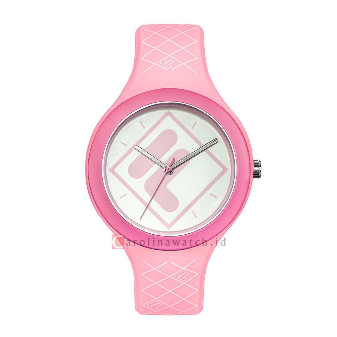 Jam Tangan FILA FL38342-004 Unisex White Dial Pink Rubber Strap