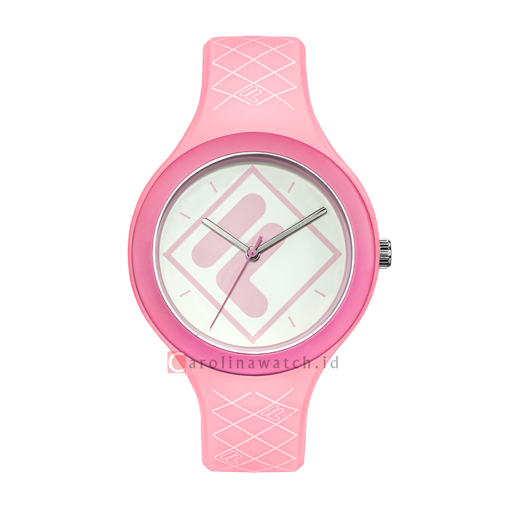 Jam Tangan FILA FL38342-004 Unisex White Dial Pink Rubber Strap