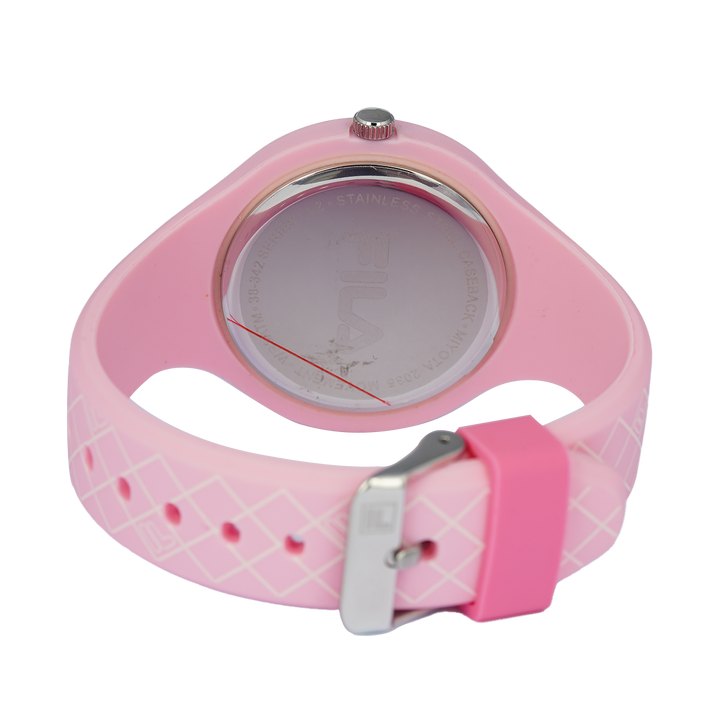 Jam Tangan FILA FL38342-004 Unisex White Dial Pink Rubber Strap