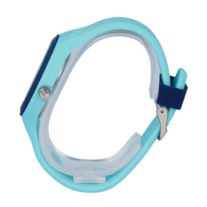 Jam Tangan FILA FL38342-005 Unisex White Dial Celeste Blue Rubber Strap