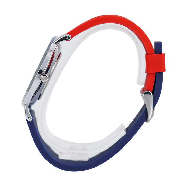 Jam Tangan FILA FL386064-001 Unisex White Dial Dual Color Rubber Strap