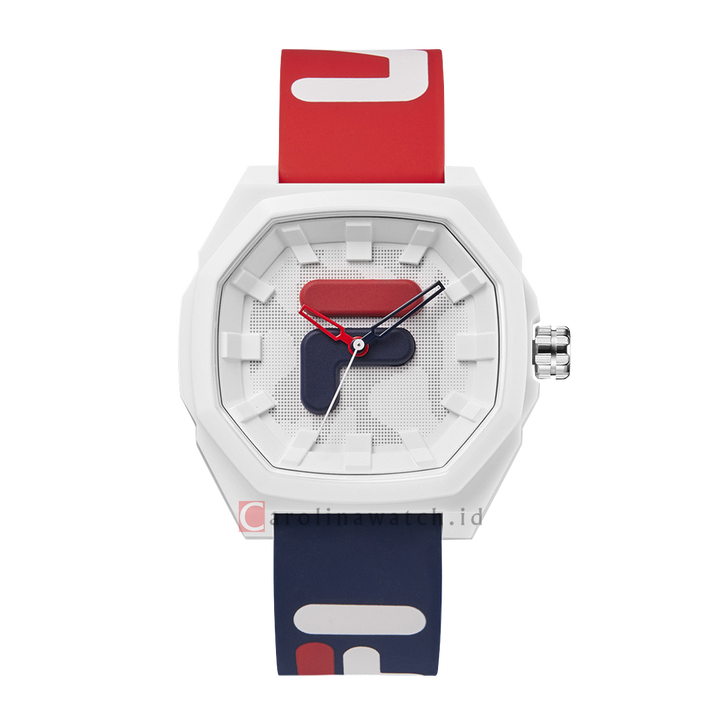 Jam Tangan FILA FL386105-002 Unisex White Dial Dual Color Rubber Strap