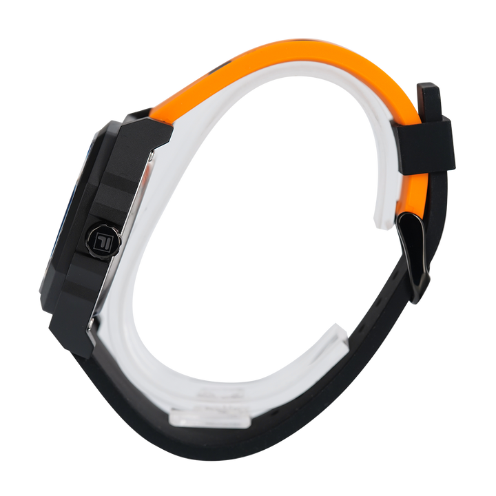 Jam Tangan FILA FL386105-003 Unisex Black Dial Dual Color Rubber Strap