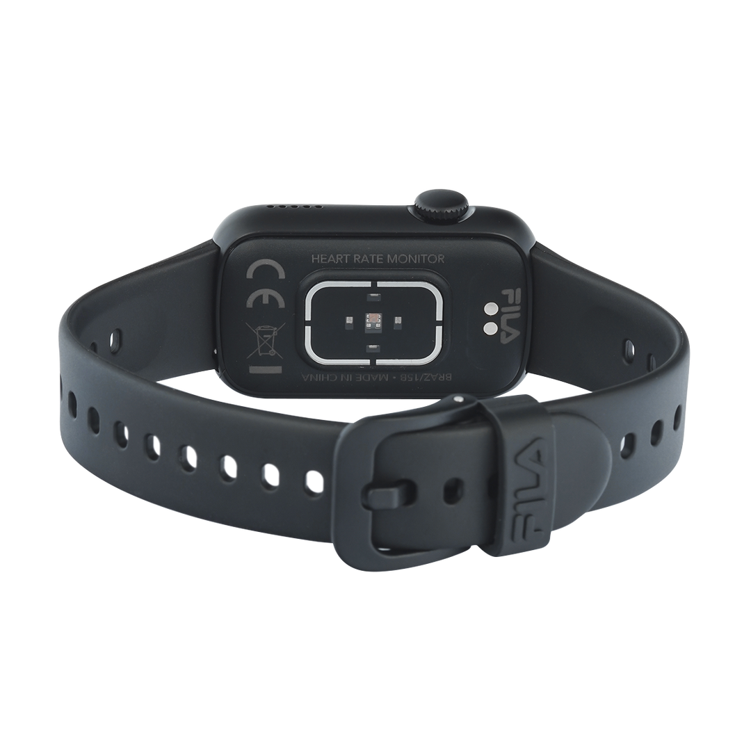 Jam Tangan FILA Smartwatch FL38BRAZ15B Unisex Full Screen Touch Display Black Silicone Strap