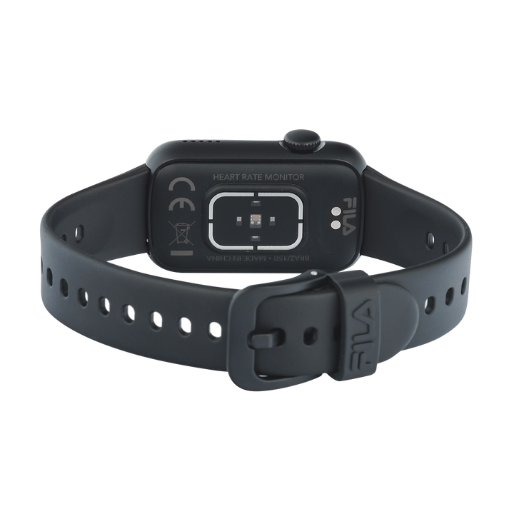 Jam Tangan FILA Smartwatch FL38BRAZ15B Unisex Full Screen Touch Display Black Silicone Strap