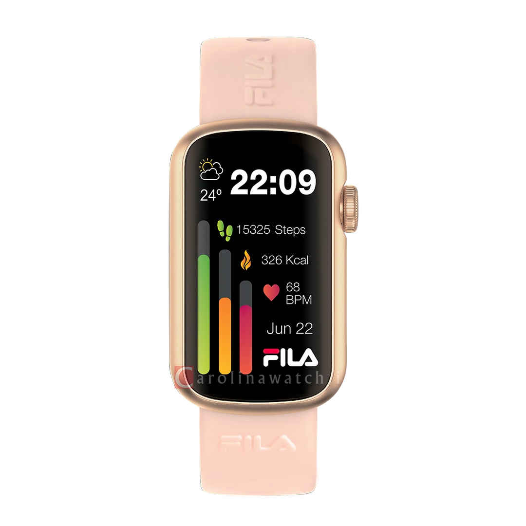 Jam Tangan FILA Smartwatch FL38BRAZ15G Unisex Full Screen Touch Display Pink Silicone Strap