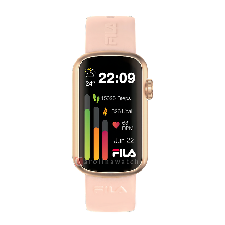 Jam Tangan FILA Smartwatch FL38BRAZ15G Unisex Full Screen Touch Display Pink Silicone Strap